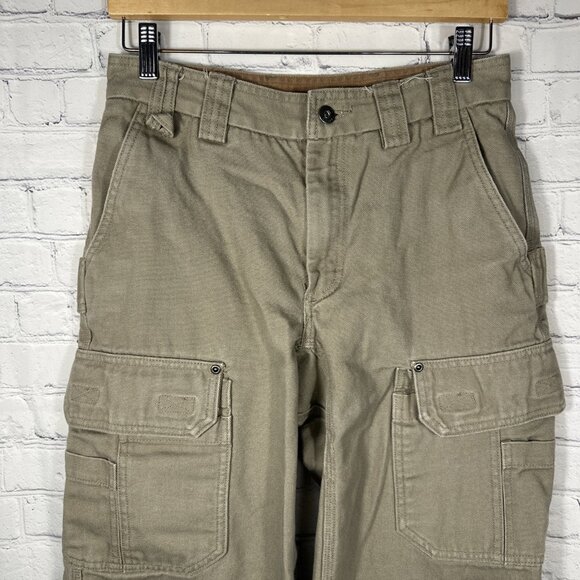 Duluth Trading Pants Mens 30 Fire Hose Relax Cargo HEAVY Brown Workwear 92204 - Picture 2 of 10